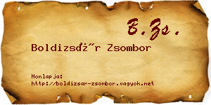 Boldizsár Zsombor névjegykártya